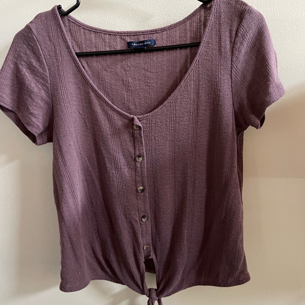 American Eagle tie-front T-shirt